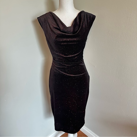 JESSICA HOWARD Velvet Cowl Sheath Dress - Picture 6 of 6